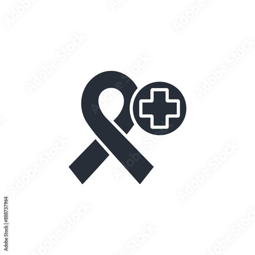 Oncology icon. vector.Editable stroke.linear style sign for use web design,logo.Symbol illustration.
