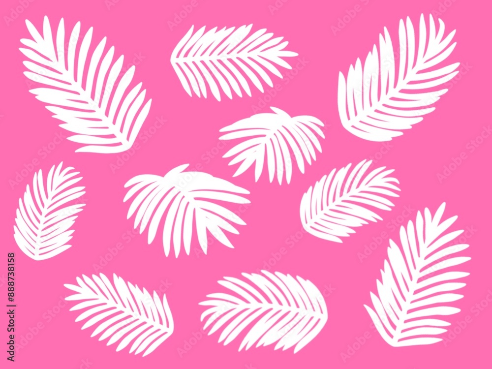 バナナの葉っぱのシルエット