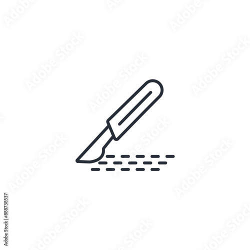 surgery icon. vector.Editable stroke.linear style sign for use web design,logo.Symbol illustration.