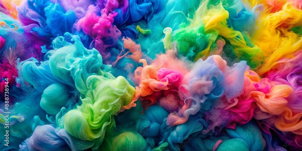 Abstract Swirling Rainbow Ink in Water, Abstract , colorful , ink , art , swirling Abstract Swirling Rainbow Ink in Water, Abstract , colorful , ink , art , swirling