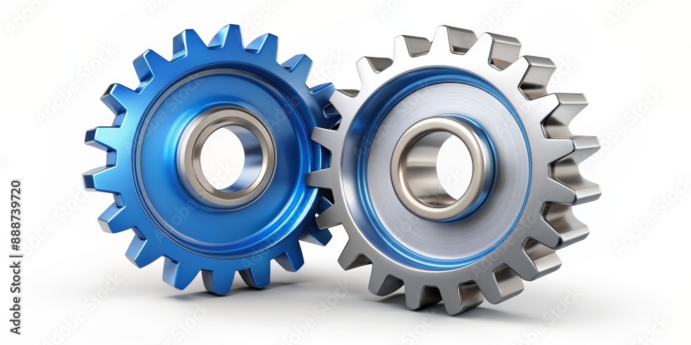 Blue and Silver Interlocking Gears, 3D Render, Mechanism, Teamwork, Collaboration, Gears, Teamwork, Collaboration, Mechanism Blue and Silver Interlocking Gears, 3D Render, Mechanism, Teamwork, Collaboration, Gears, Teamwork, Collaboration, Mechanism