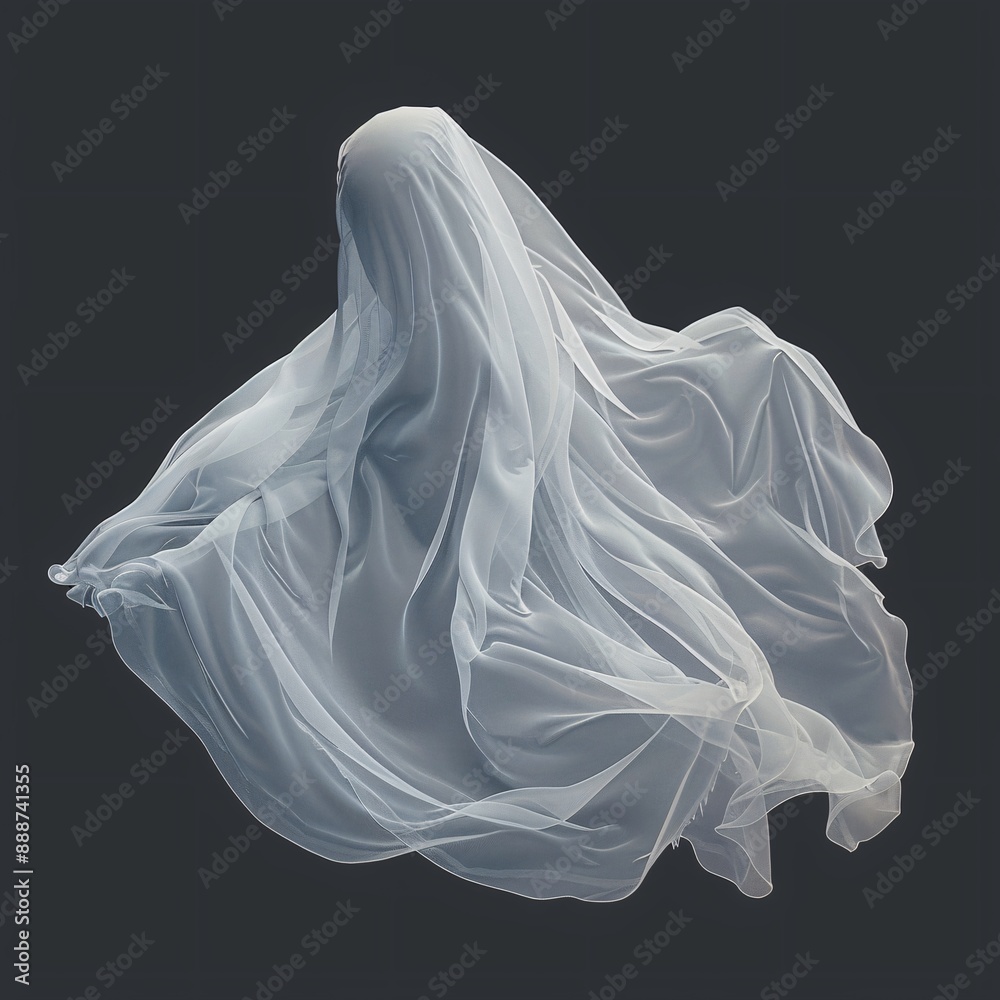 22. Ghostly sheet sticker, peek-a-boo eyes, flowing motion 22. Ghostly sheet sticker, peek-a-boo eyes, flowing motion