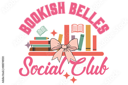 Book Lovers Coquette Social Club Shirt Design