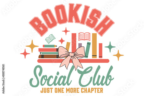 Book Lovers Coquette Social Club Shirt Design