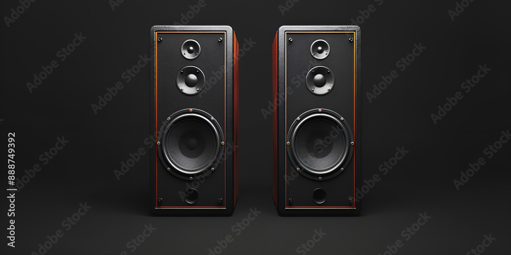 3D render of speakers on a black background
3D render of speakers on a black background
