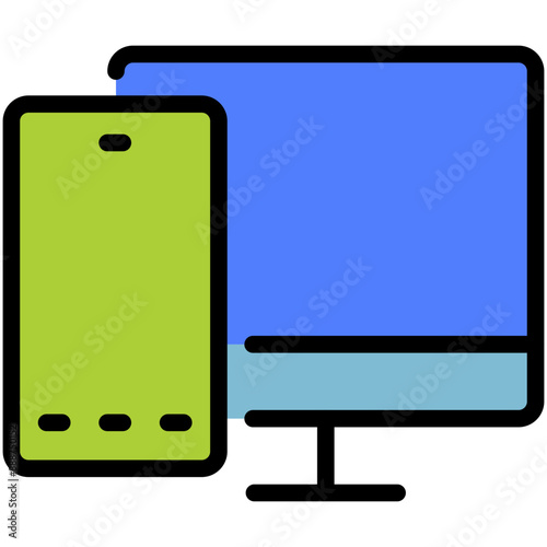 devices filled line icon