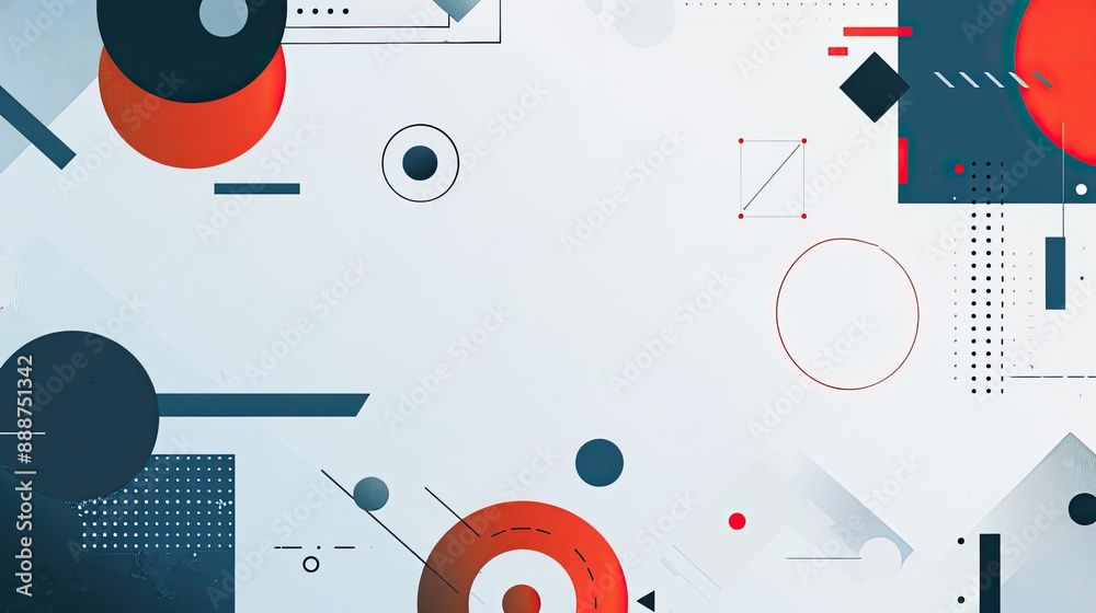 Obraz premium Modern Abstract Flat Design Background with Geometric Shapes