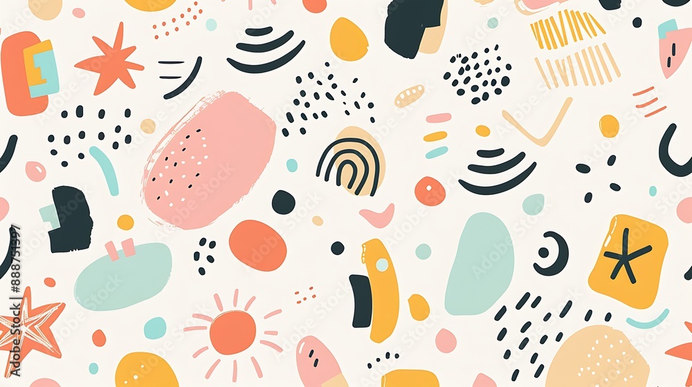 Abstract Blue Smoke Swirls