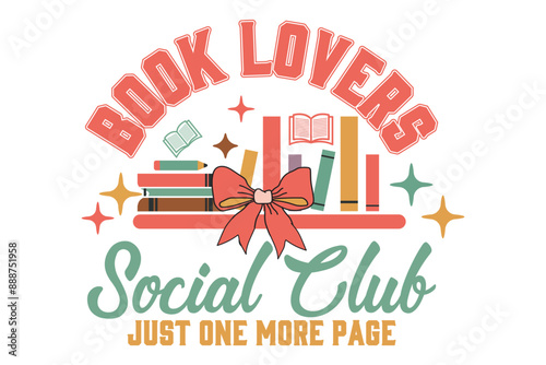 Book Lovers Coquette Social Club Shirt Design