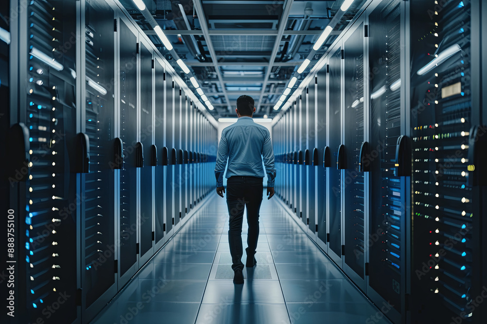 Engineer optimizing data storage solutions