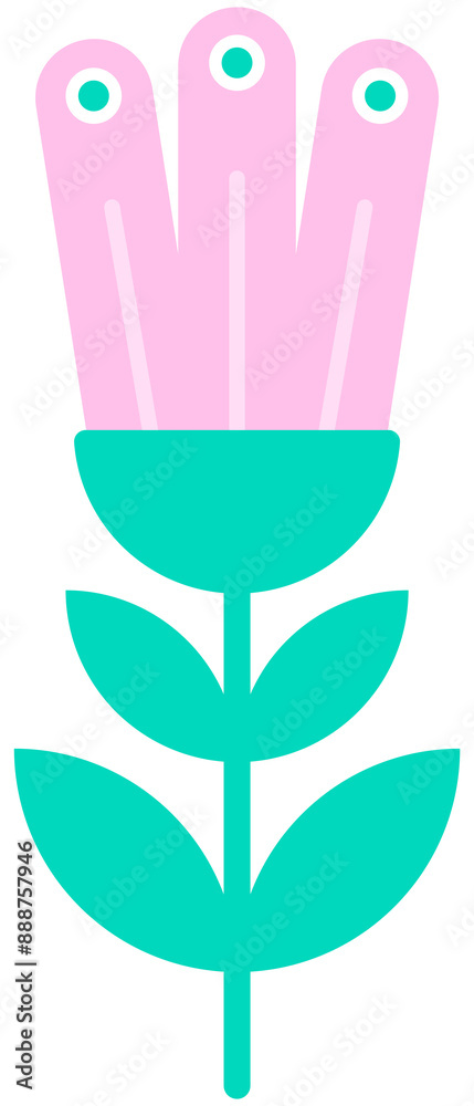 cute nordic folk art abstract flowers ornament cute nordic folk art abstract flowers ornament