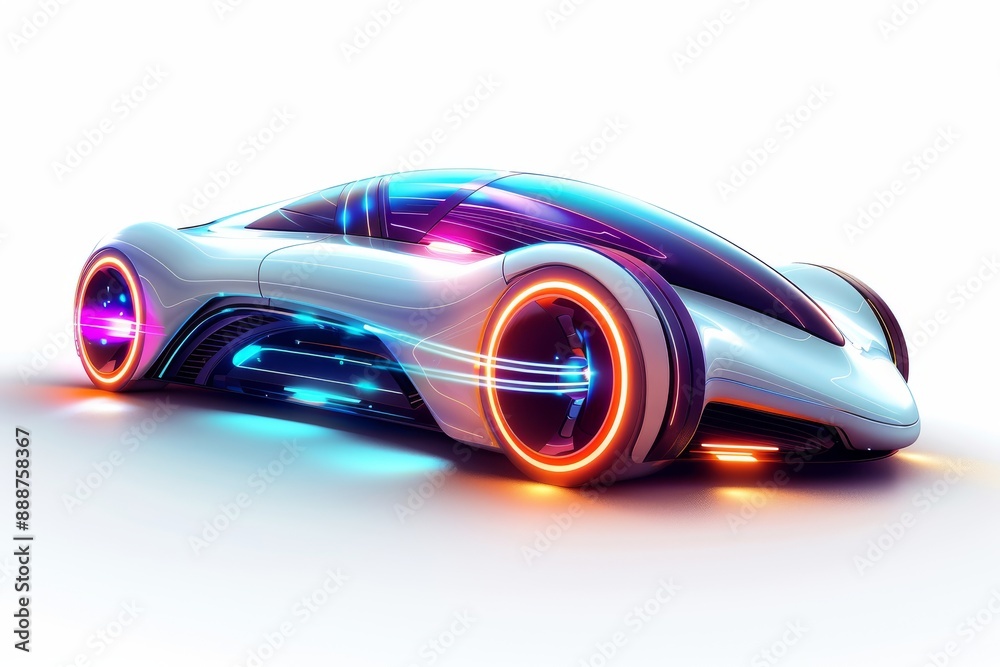 Futuristic concept car with neon lights dynamic and imaginative design modern and striking visual impact vibrant colors sleek and innovative Futuristic concept car with neon lights dynamic and imaginative design modern and striking visual impact vibrant colors sleek and innovative