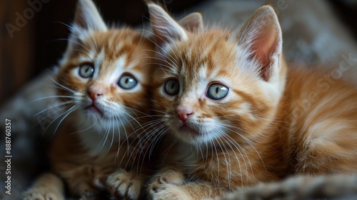 Orange kittens are adorable and known for their vibrant fur color, often displaying playful and curious behavior.