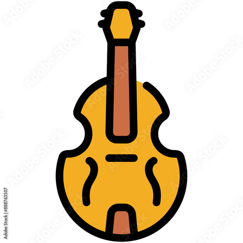 contrabass filled line icon