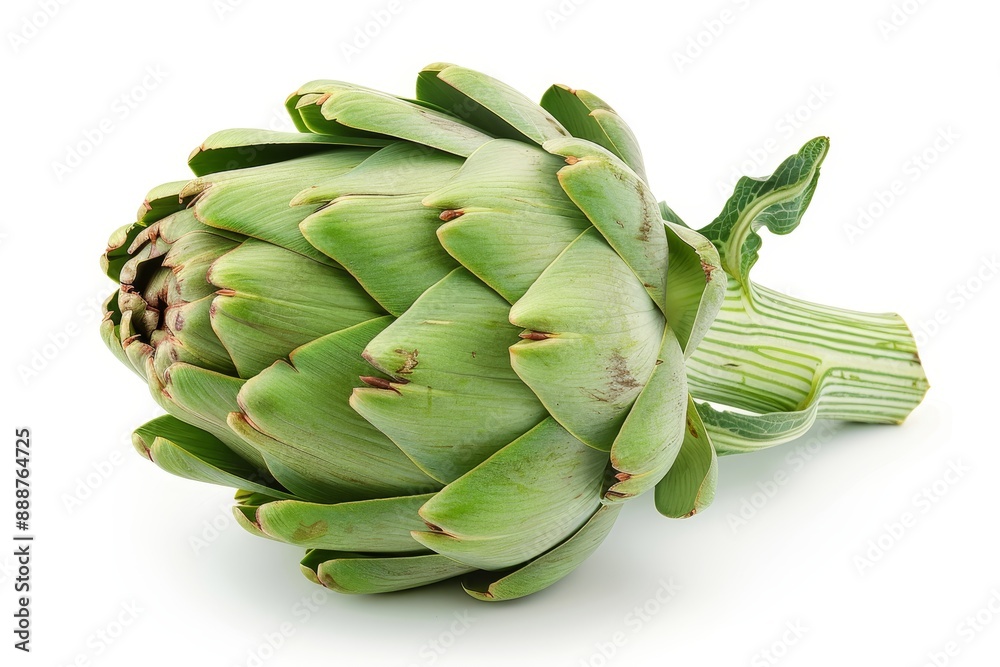 Fototapeta premium Single artichoke on white background