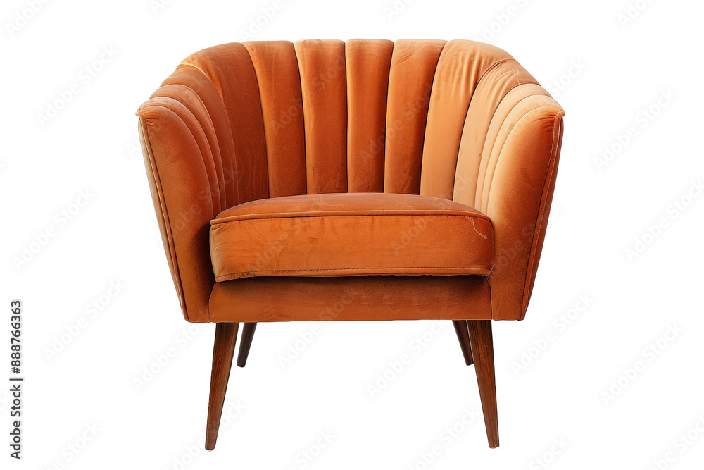 orange armchair isolated orange armchair isolated