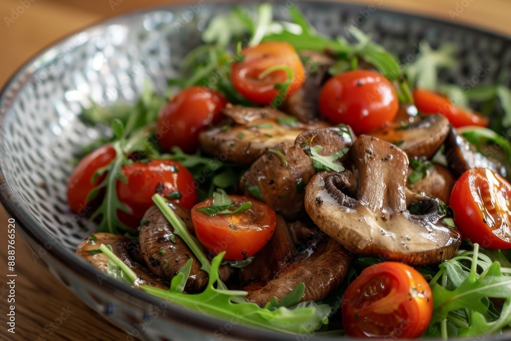 Spicy mushroom and tomato salad Spicy mushroom and tomato salad