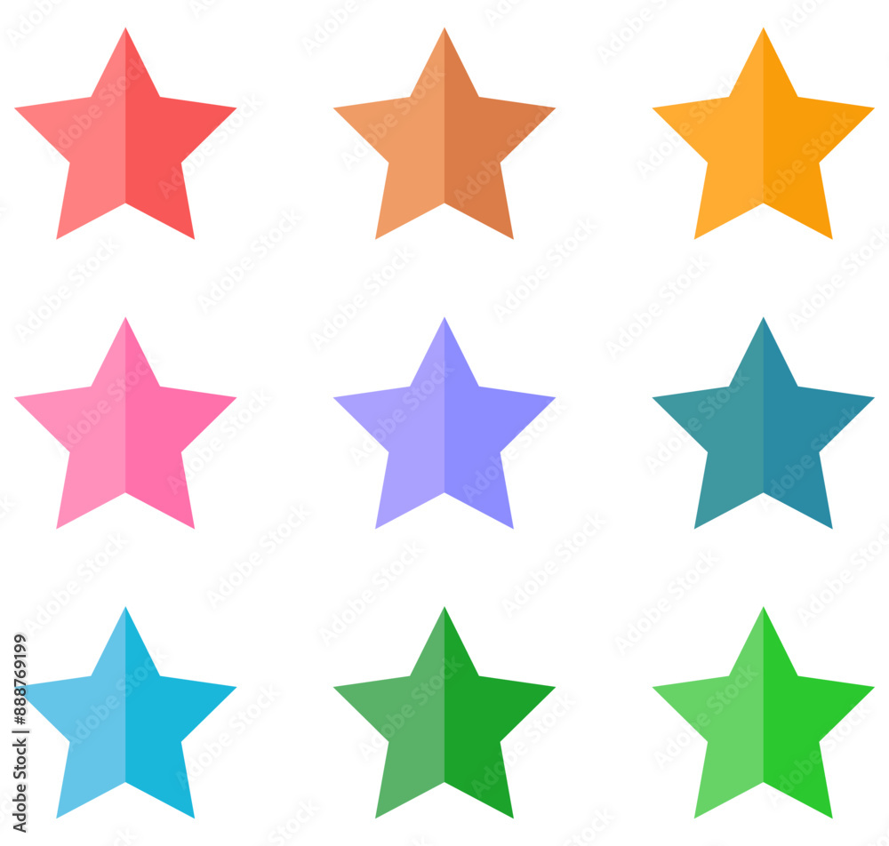 Stars multiple color isolated on white background. Stars multiple color isolated on white background.