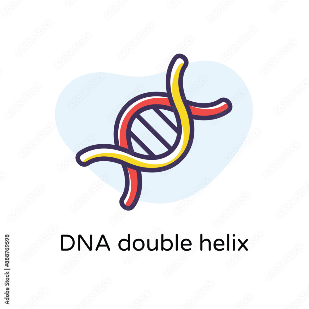 Fototapeta premium DNA double helix vector icon