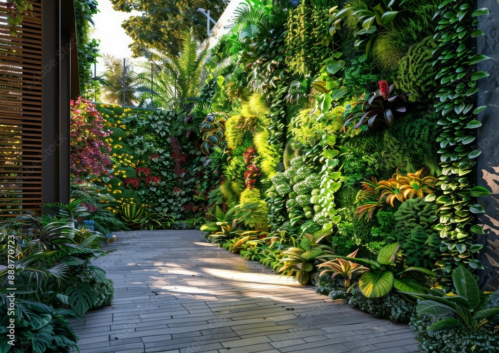 Obraz premium Lush Indoor Garden with Variety of Plants