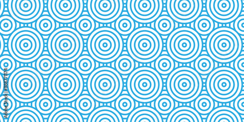 Vector overlapping Pattern Minimal diamond geometric blue color spiral line waves abstract wave line. seamless blue tile stripe overlap creative retro circle line fabric pattern white background.