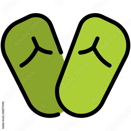 sandal filled line icon
