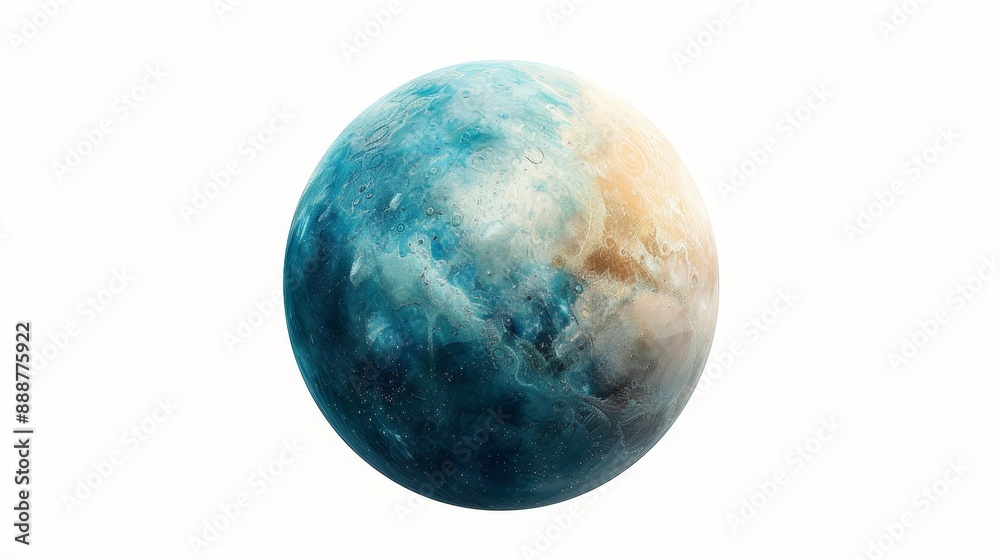 Fototapeta premium Abstract colorful planet surface generative ai