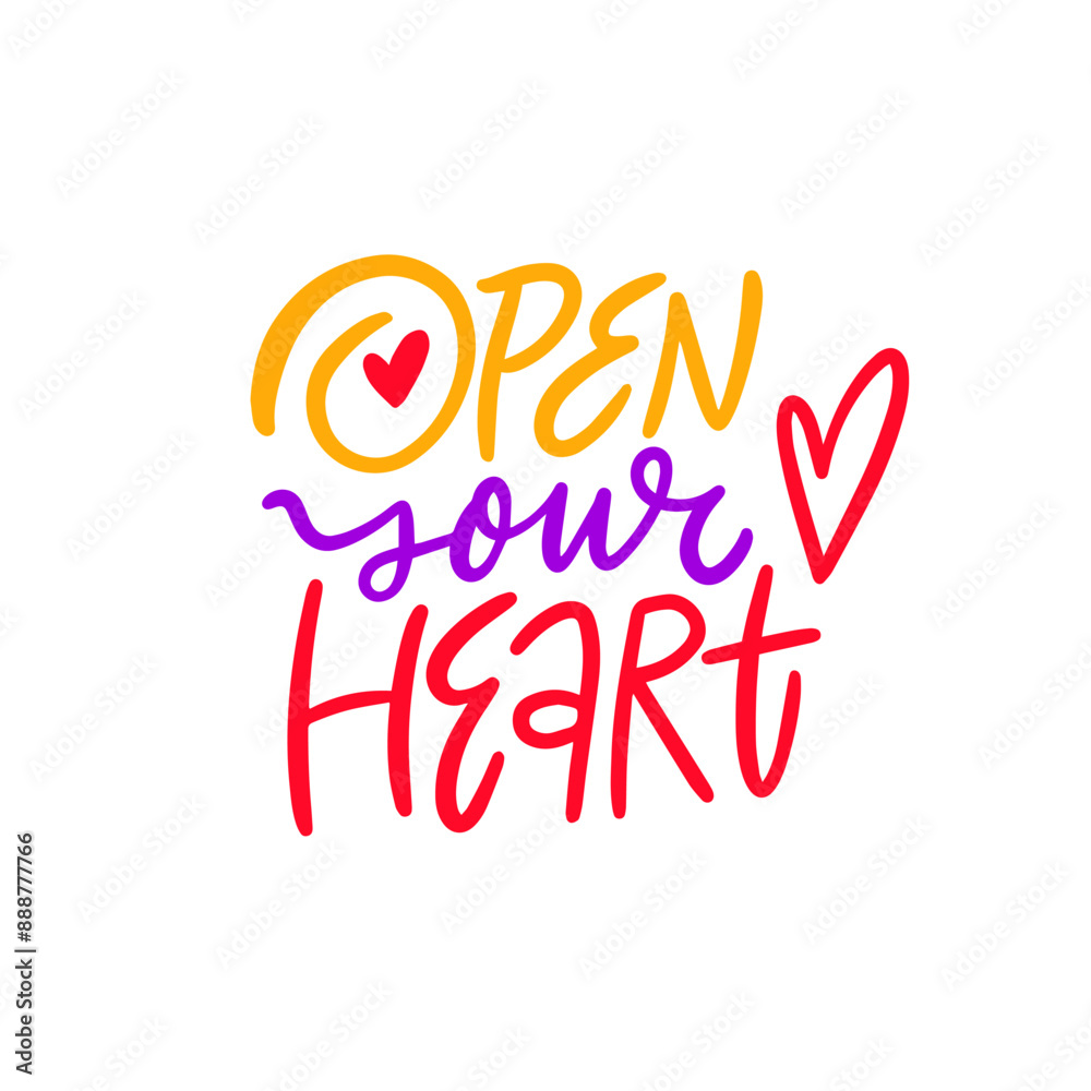 Φωτογραφία Create a design of Open Your Heart incorporating a heart symbol to inspire with