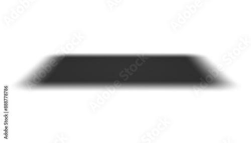 Realistic Rectangle Shadow PNG Transparent Soft Edge Template