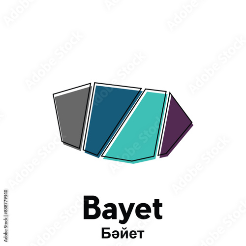 vector Map of Bayet, Borders of for your infographic. Vector illustration design template photo