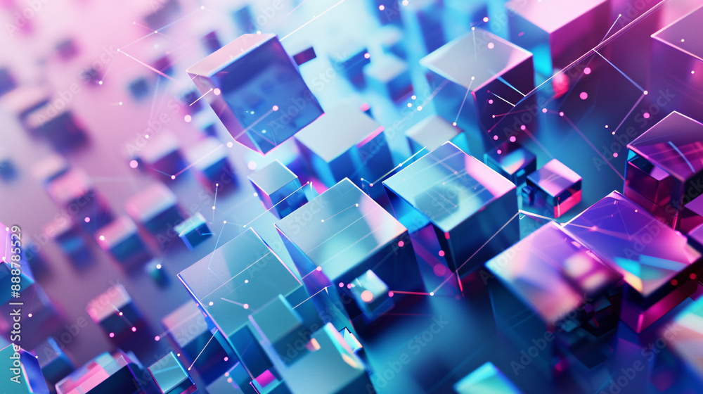 a group of cubes with lines and dots a group of cubes with lines and dots