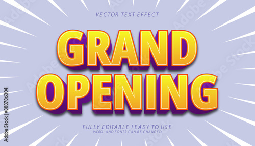 3d grand opening editable text effect style	
