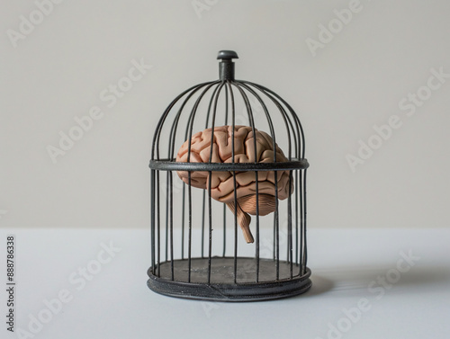 a brain in a cage