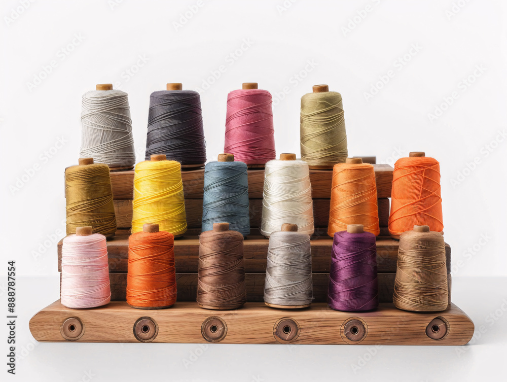a group of spools of thread a group of spools of thread