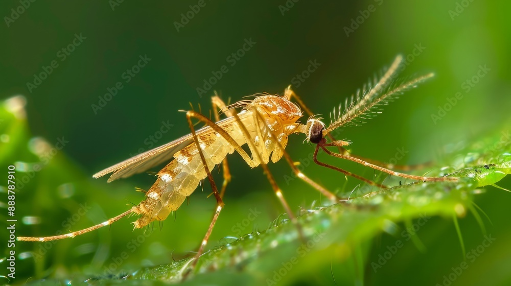 Close-up of Anopheles Larva in Water, Biological Study of Malaria Vector, Scientific Research Tool, Aquatic Insect Lifecycle, Useful in Educational Materials Close-up of Anopheles Larva in Water, Biological Study of Malaria Vector, Scientific Research Tool, Aquatic Insect Lifecycle, Useful in Educational Materials