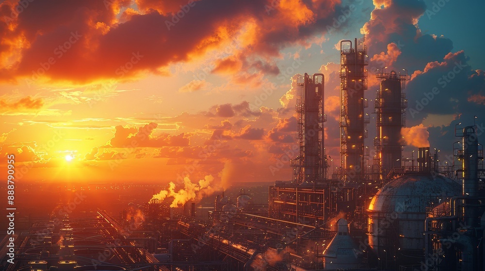 Industrial sunset - generative ai Industrial sunset - generative ai