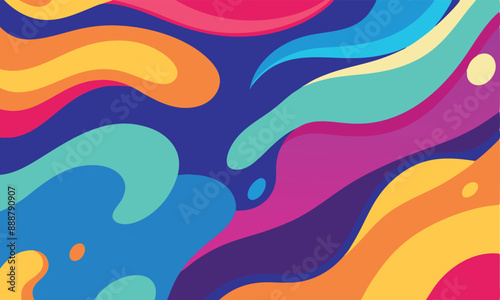 Abstract Fluid Art Vector Illustration - Vibrant Liquid Colorful Flowing Design for Modern Creative Backgrounds, Artistic Wallpaper, and Contemporary Graphic Elements