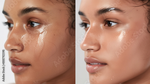 Before and After: Hydrated Skin with Moisturizing Lotion