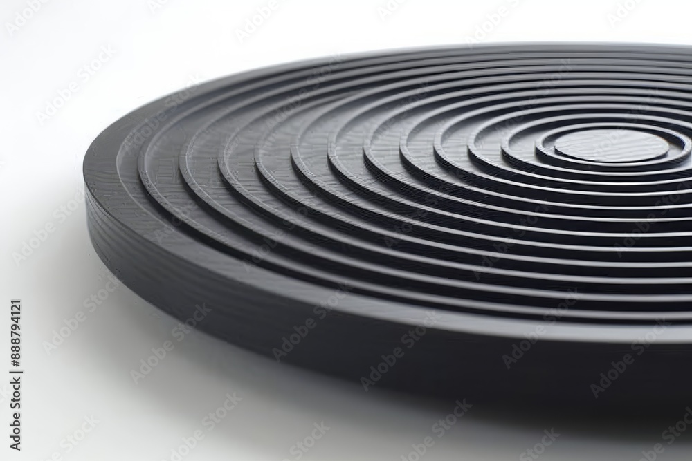 Minimalist black circular design creating a sleek and modern visual impact in an abstract composition Minimalist black circular design creating a sleek and modern visual impact in an abstract composition