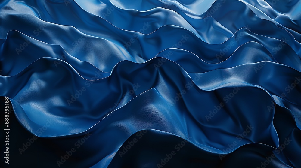 Fototapeta premium Abstract Blue Wave Pattern Background