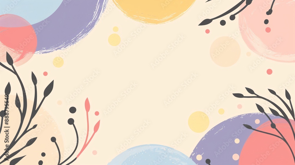 Abstract Background with Floral Elements Abstract Background with Floral Elements