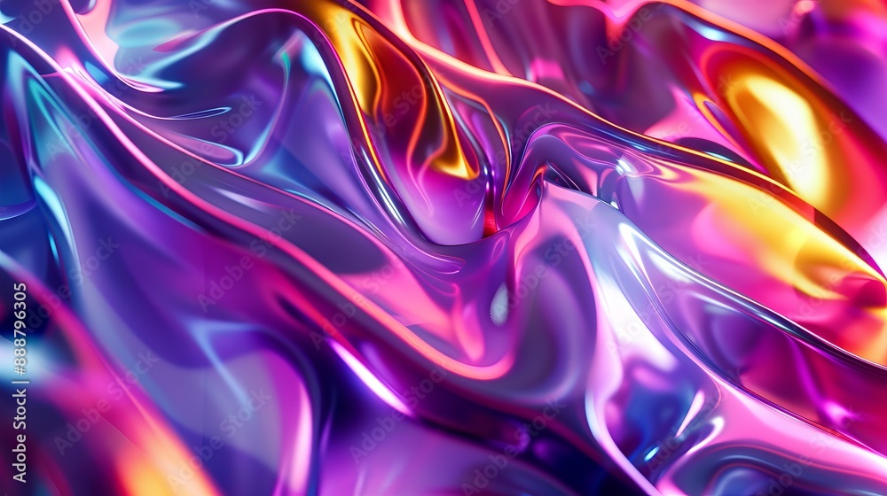 Fototapeta premium Abstract Iridescent Liquid Background