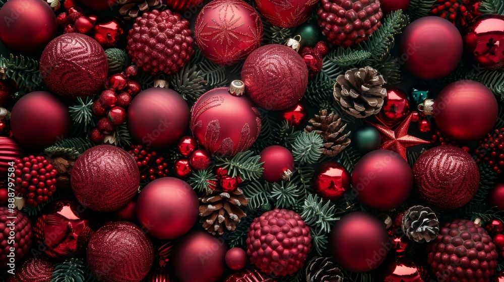 Elegant festive christmas ornaments for background design and holiday decoration Elegant festive christmas ornaments for background design and holiday decoration