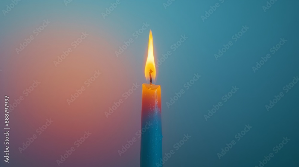 Minimalist Gradient Taper Candle: A Journey in Hues from Delicate to Intense, Ideal for Sophisticated Interiors Minimalist Gradient Taper Candle: A Journey in Hues from Delicate to Intense, Ideal for Sophisticated Interiors