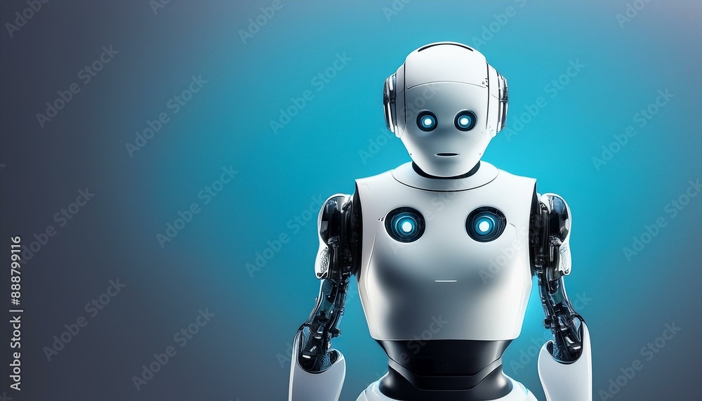 Female robot face, Artificial intelligence concept. Generative AI Female robot face, Artificial intelligence concept. Generative AI