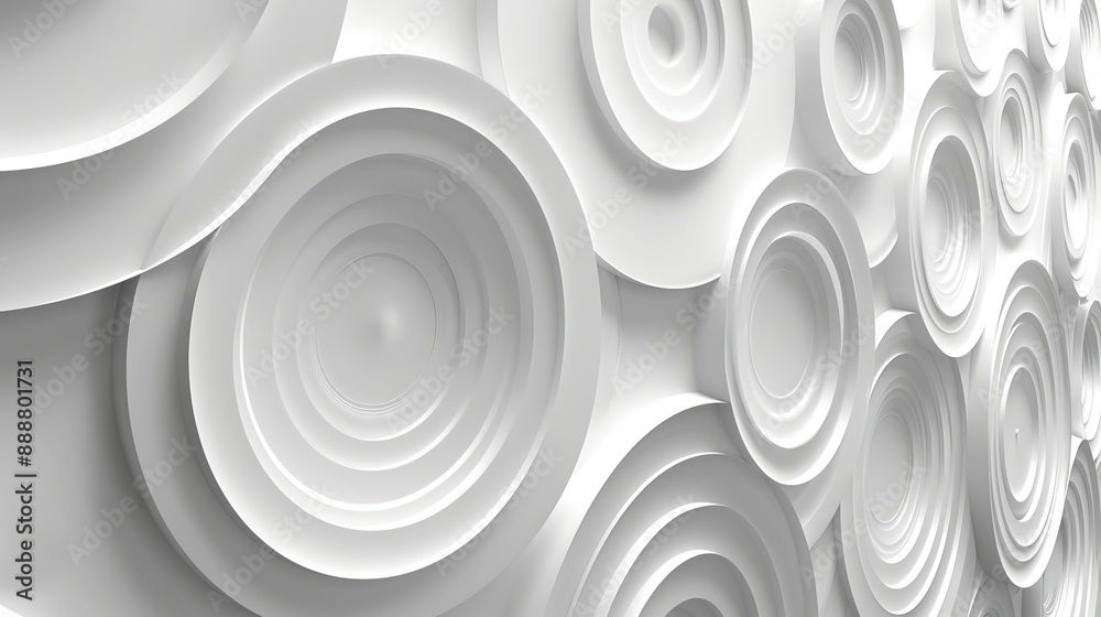 White Circular Wall Design White Circular Wall Design