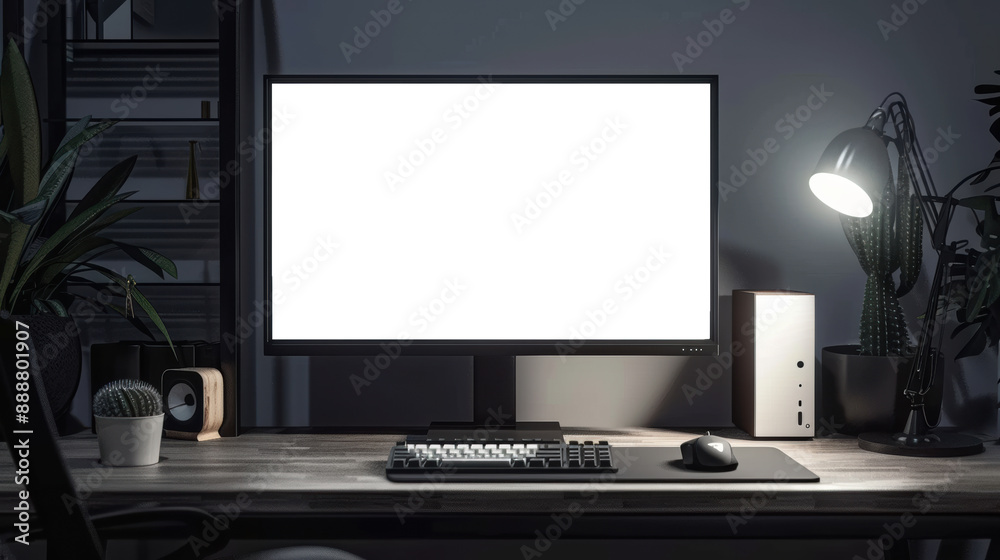 Fototapeta premium Blank PNG computer screen