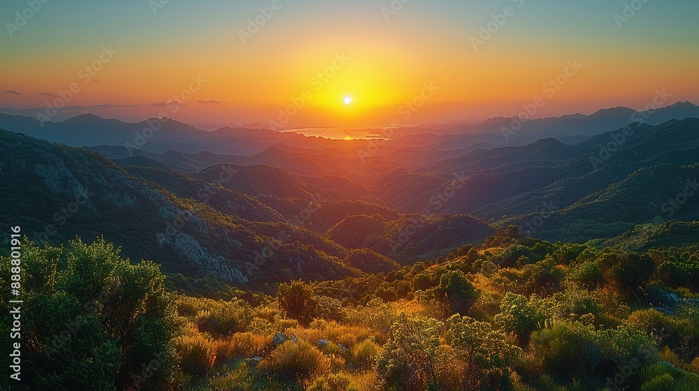 Mountain Sunrise Scenery: A New Day Begins Mountain Sunrise Scenery: A New Day Begins