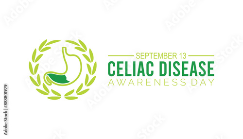 Celiac Disease Awareness Day is observed every year on September.Holiday concept. background, placard, banner design template Vector illustration background design.