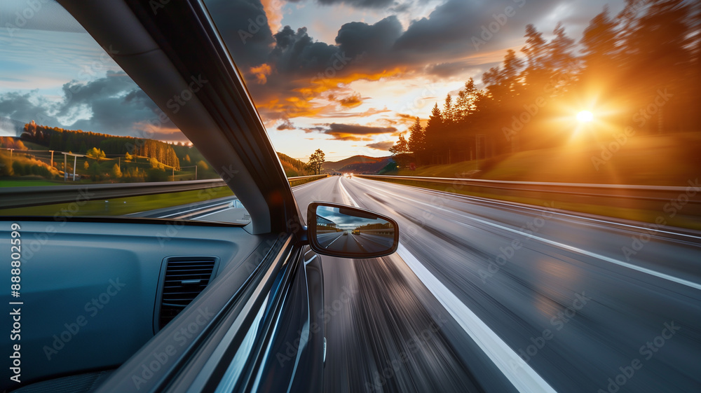 Obraz premium car on the road